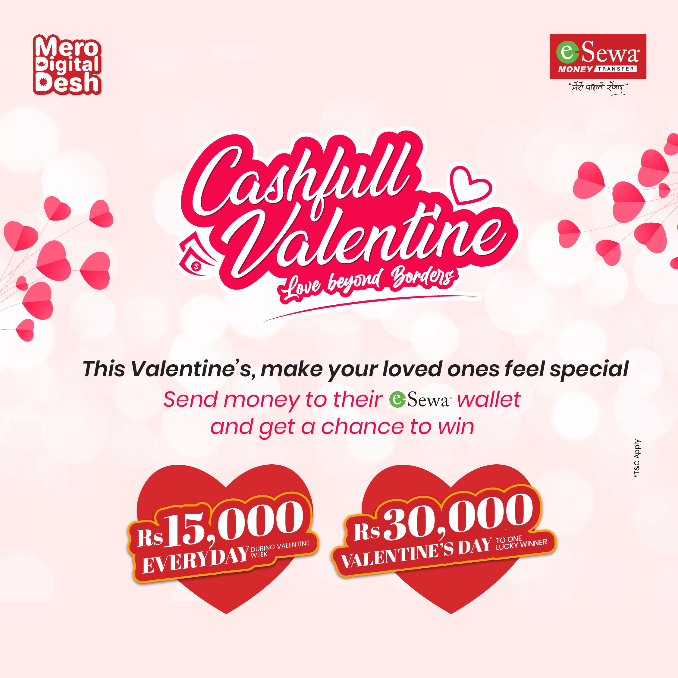 Celebrate Cashfull Valentine with Esewa Money Transfer - Featured Image